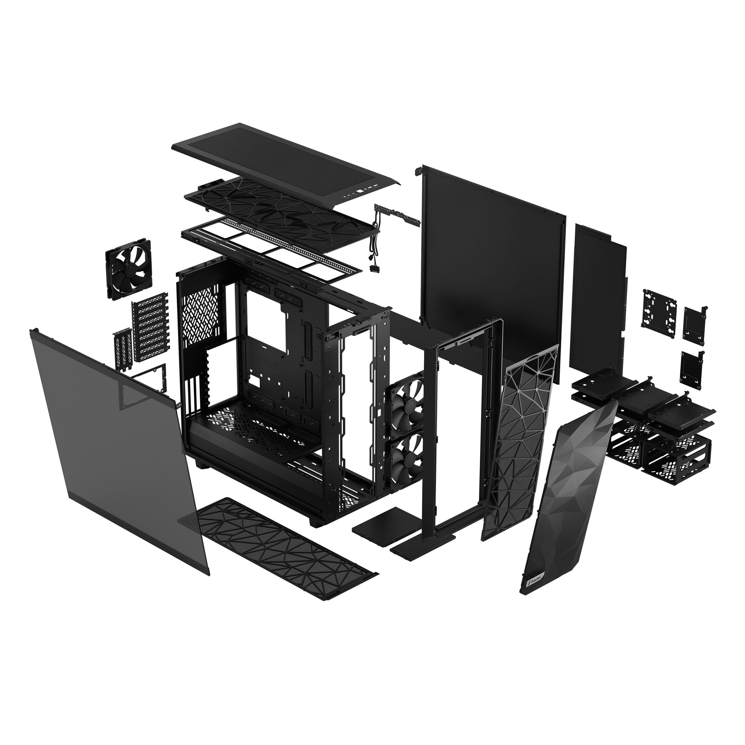 Корпус ПК без блока питания Fractal Design Case Meshify 2 XL Black, Light Tempered Glass