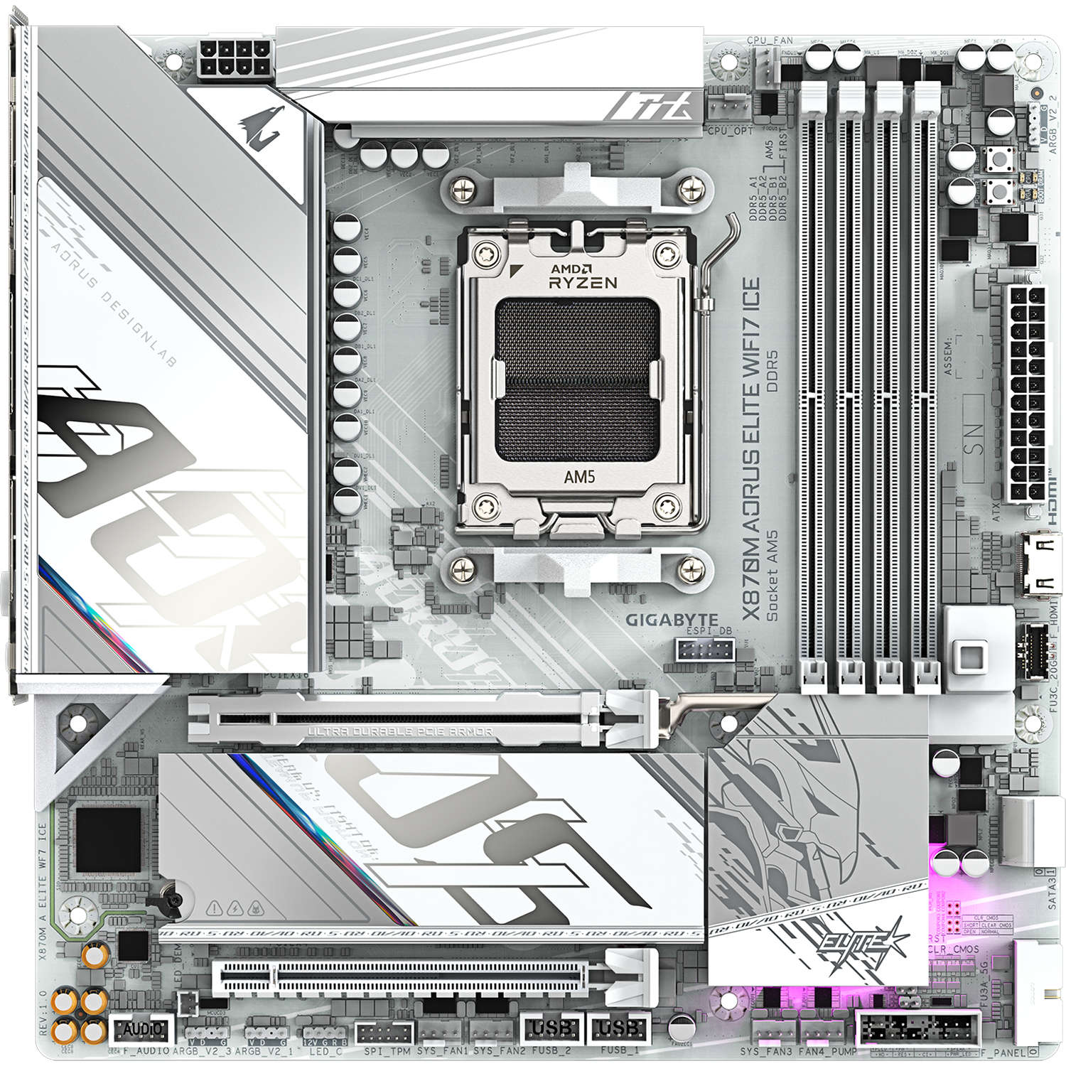 Материнская плата Gigabyte X870M A ELITE WF7 ICE