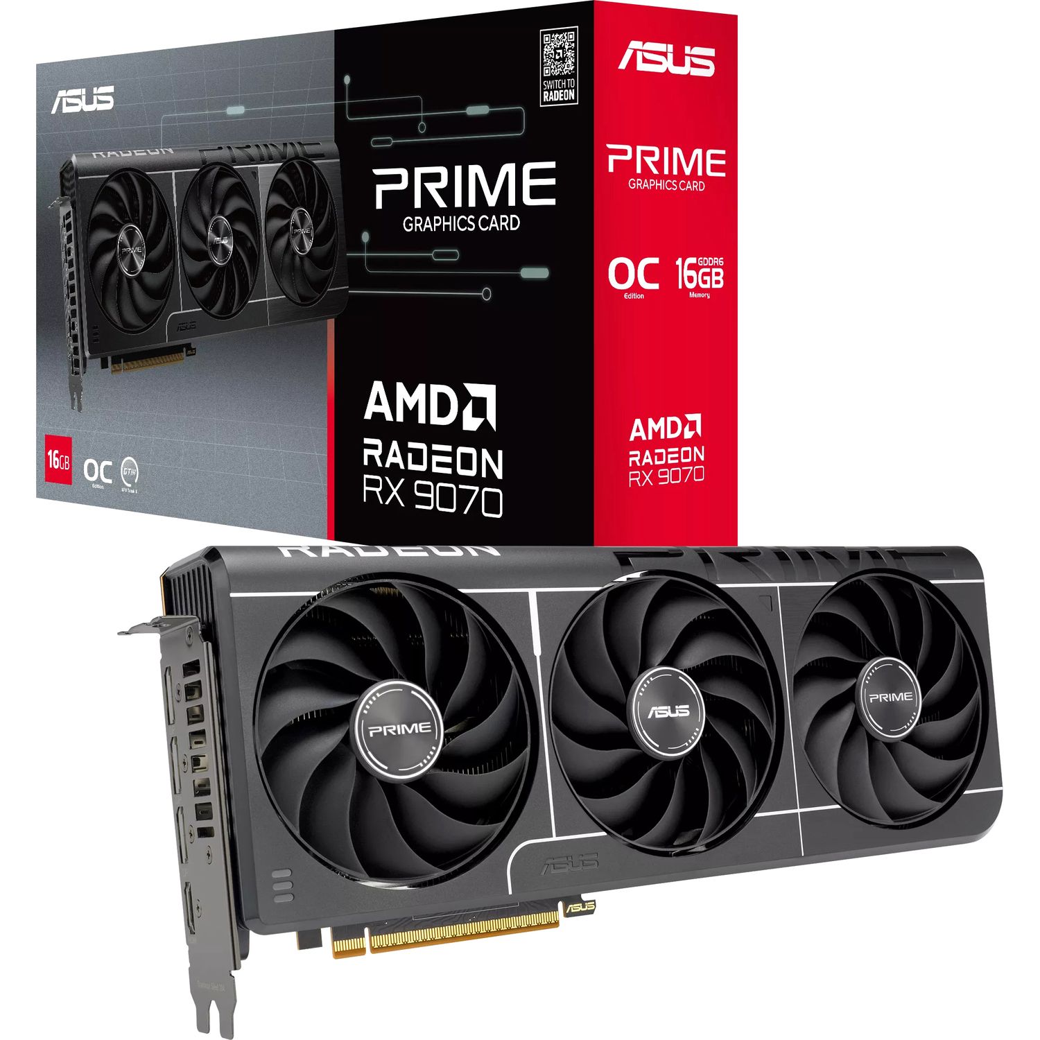 Видеокарта ASUS PRIME-RX9070-O16G-EVO (90YV0MQ0-M0NA00)