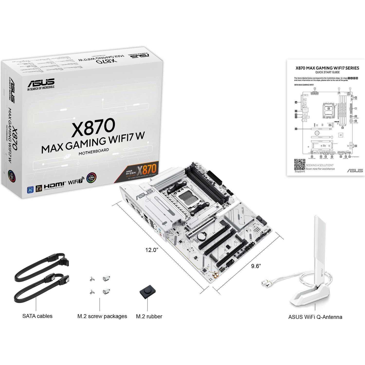 Материнская плата ASUS X870 MAX GAMING WIFI7 W (90MB1LZ0-M0EAY0)