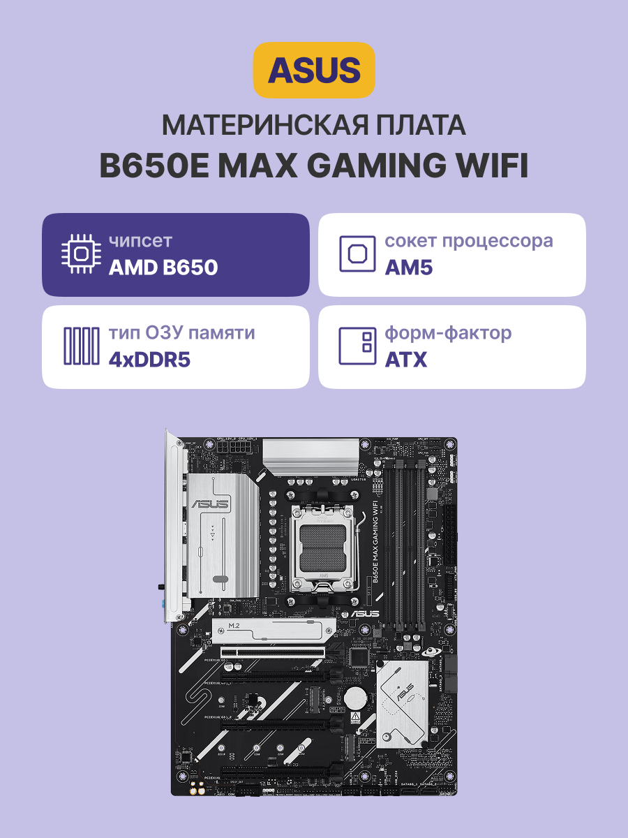 Материнская плата ASUS B650E MAX GAMING WIFI