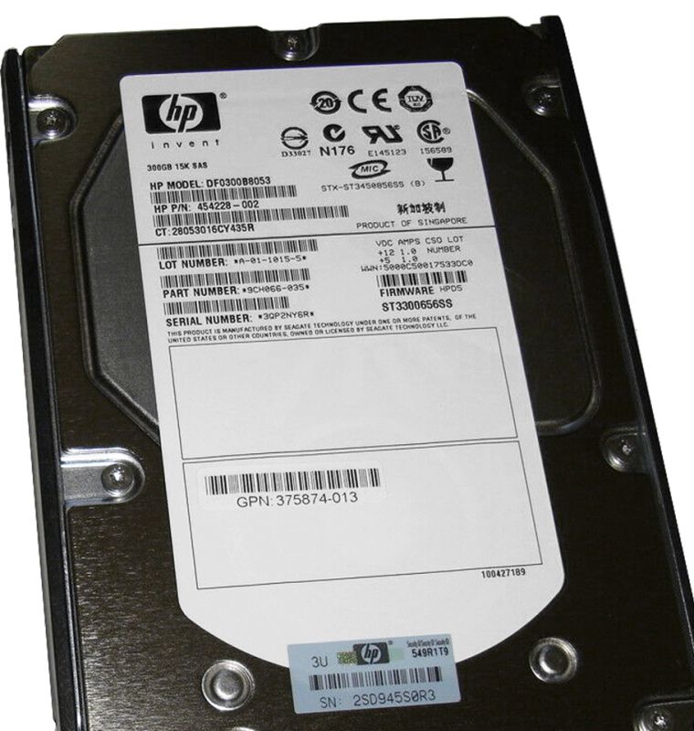 Жесткий диск HP 300 GB 6G SAS 15K [ DF0300B8053 ]