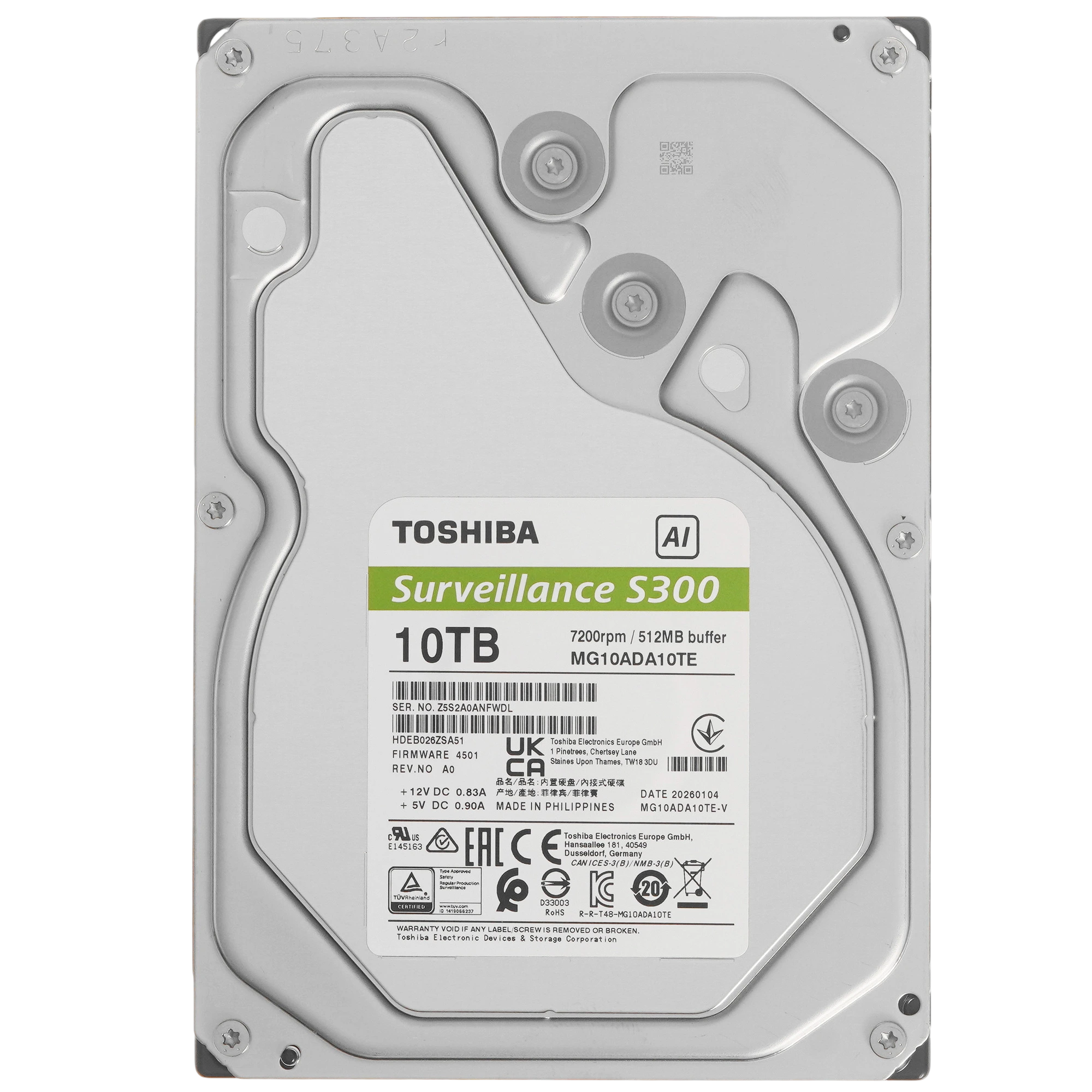 Жесткий диск Toshiba S300 MG10ADA10TE-V