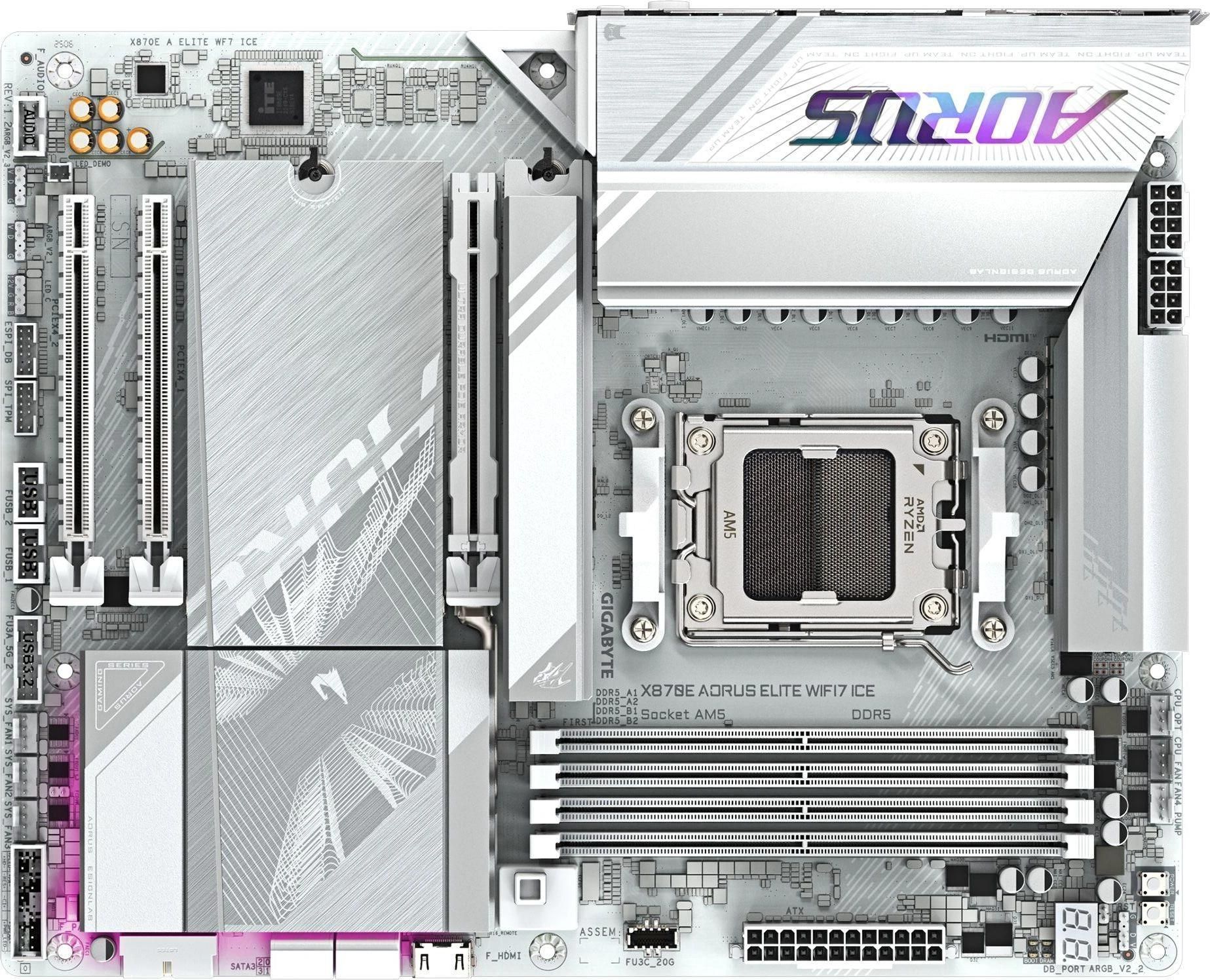 Материнская плата Gigabyte X870E AORUS ELITE WIFI7 ICE